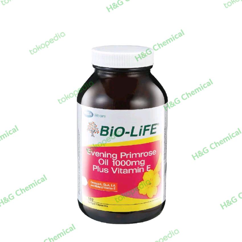 BIO-LIFE EVENING PRIMROSE OIL 1000MG PLUS VITAMIN E 180S