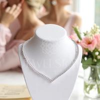 Gambar Kalung Tennis V Libertee Moissanite Model V Necklace Fancy Elegant Bride Jewelsray - 4 mm dari Luxoela Kota Administrasi Jakarta Utara 2 Tokopedia