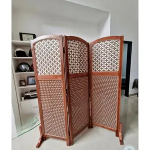 Paket (Ready stok) Sketsel Rotan sintetis pembatas ruangan kayu meubel minimalis modern Import