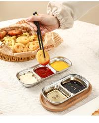 Gambar HELIDFANDA Stainless Steel Sauce Tray Piring Saus Sekat - A07173 - 4 SEKAT dari HELIDFANDA INDONESIA Kota Administrasi Jakarta Utara 3 Tokopedia