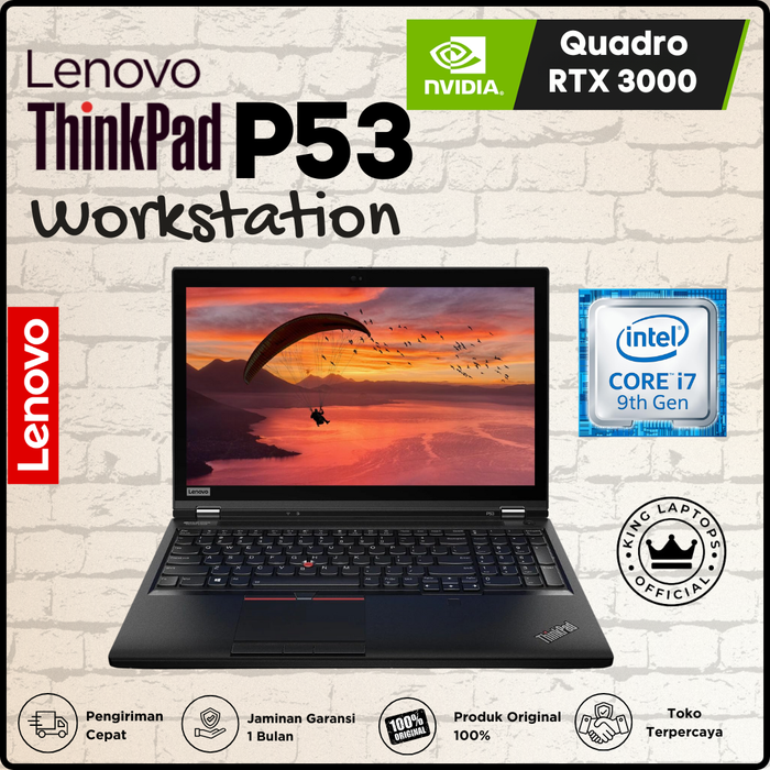 Jual Lenovo Thinkpad P53 Core i7 Gen-9 RAM 32GB SSD 1TB Quadro RTX Jual Lenovo Thinkpad P53 Core i7 Gen-9 RAM 32GB SSD 1TB Quadro RTX