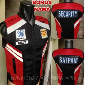 Rompi Security Rompi Satpam Merah Tebal Bonus Nama