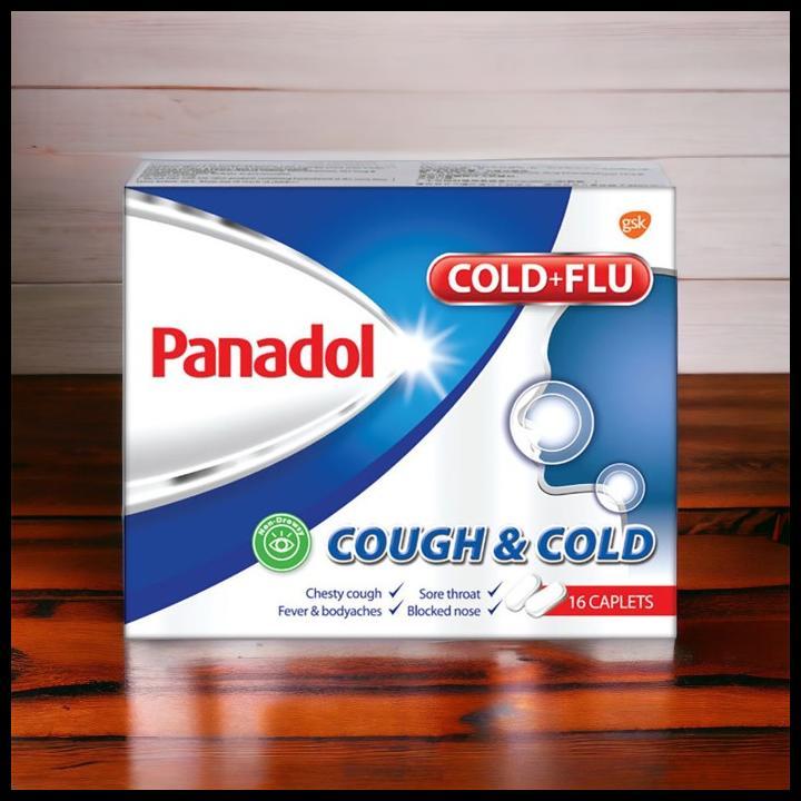 Terbaru !! Panadol Cough & Cold, 16 Caplets (Singapore) Terlaris|Best Seller