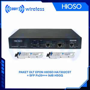 PAKET OLT EPON HIOSO HA7302CST With SFP Px20+++ 9dB HSGQ