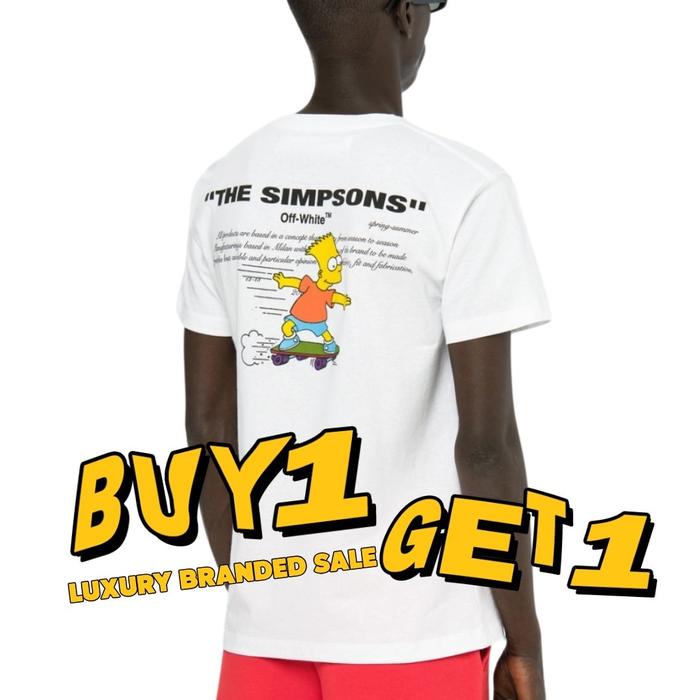 Gambar Off White The Simpsons Homer and Bart T-shirt White Authentic dari True OG Kicks Kab. Tangerang Tokopedia