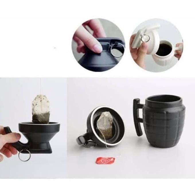 Gelas Mug Model Granat Tangan Black