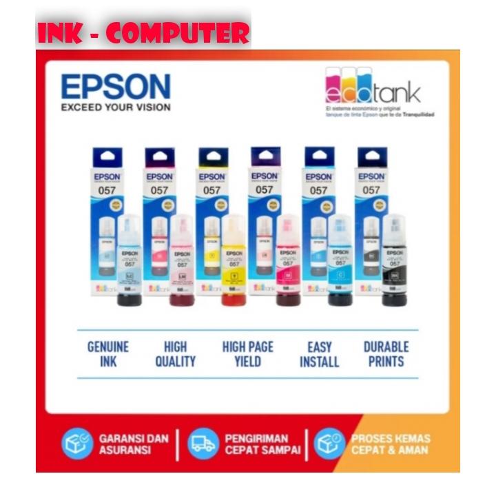 Tinta Printer T057 ( Bk,C, M, Y, Lc, Lm ) Original T09D Series - Shop ...