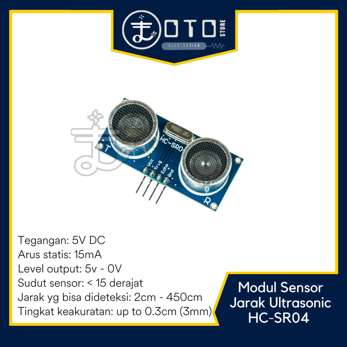 Modul Distance Jual Modul Sensor Jarak Ultrasonic HC-SR04 Pengukur Distance Arduino SR ...