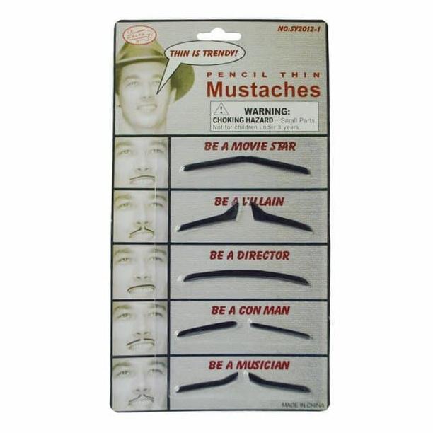 Kumis Ganteng Tipis Maskulin Pria Sejati Halloween Fake Mustache