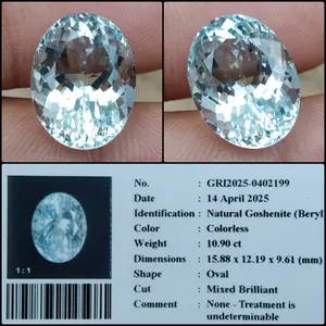 HQ Natural Goshenite Beryl Crystal Clean Top Luster Gems Batu Permata Zamrud Bening Asli Garansi