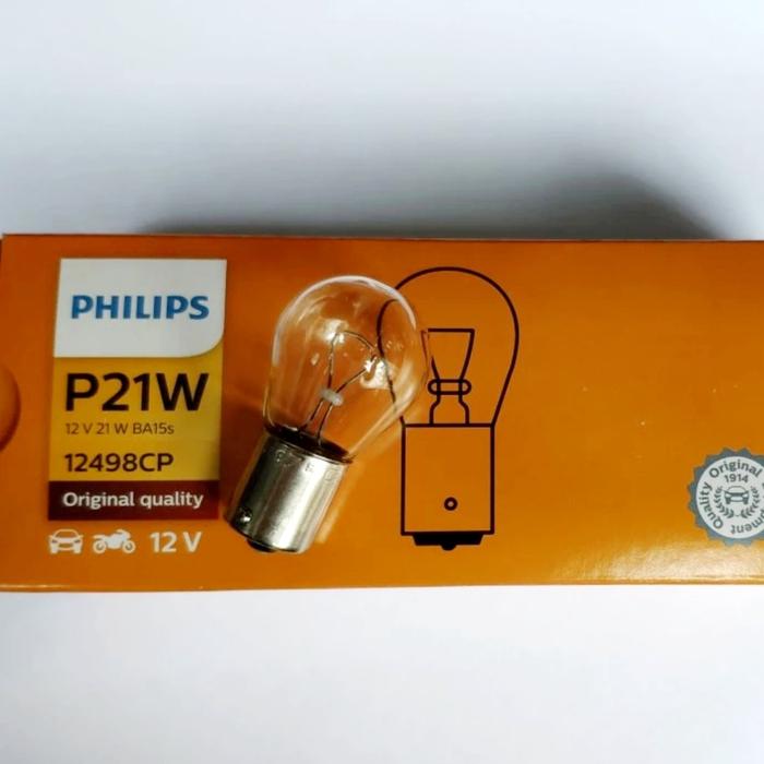 Gambar Bohlam Lampu Sen Sein Rem Stop Mundur Kaki 1 PHILIPS P21W 21W BA15s dari Parts Solution Kota Depok Tokopedia