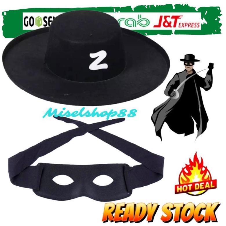 Paket Kostum Topi Dan Penutup Mata Zorro Zoro