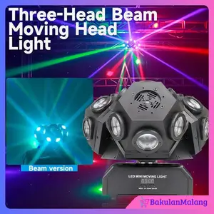Head Beam Lampu Disko Plus Laser 18 Ball LED RGB Laser Berwarna-warni Lighting Panggung Beam Dmx