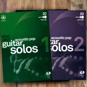 Buku Tablature Acoustic Pop Guitar Solos Vol 1 & 2 - Complete Audio