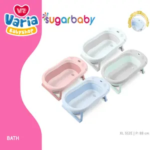 Baby Bath Tub With Thermometer F88 / Bak Mandi Bayi dengan Termometer / Bak Mandi Lipat | SUGAR BABY