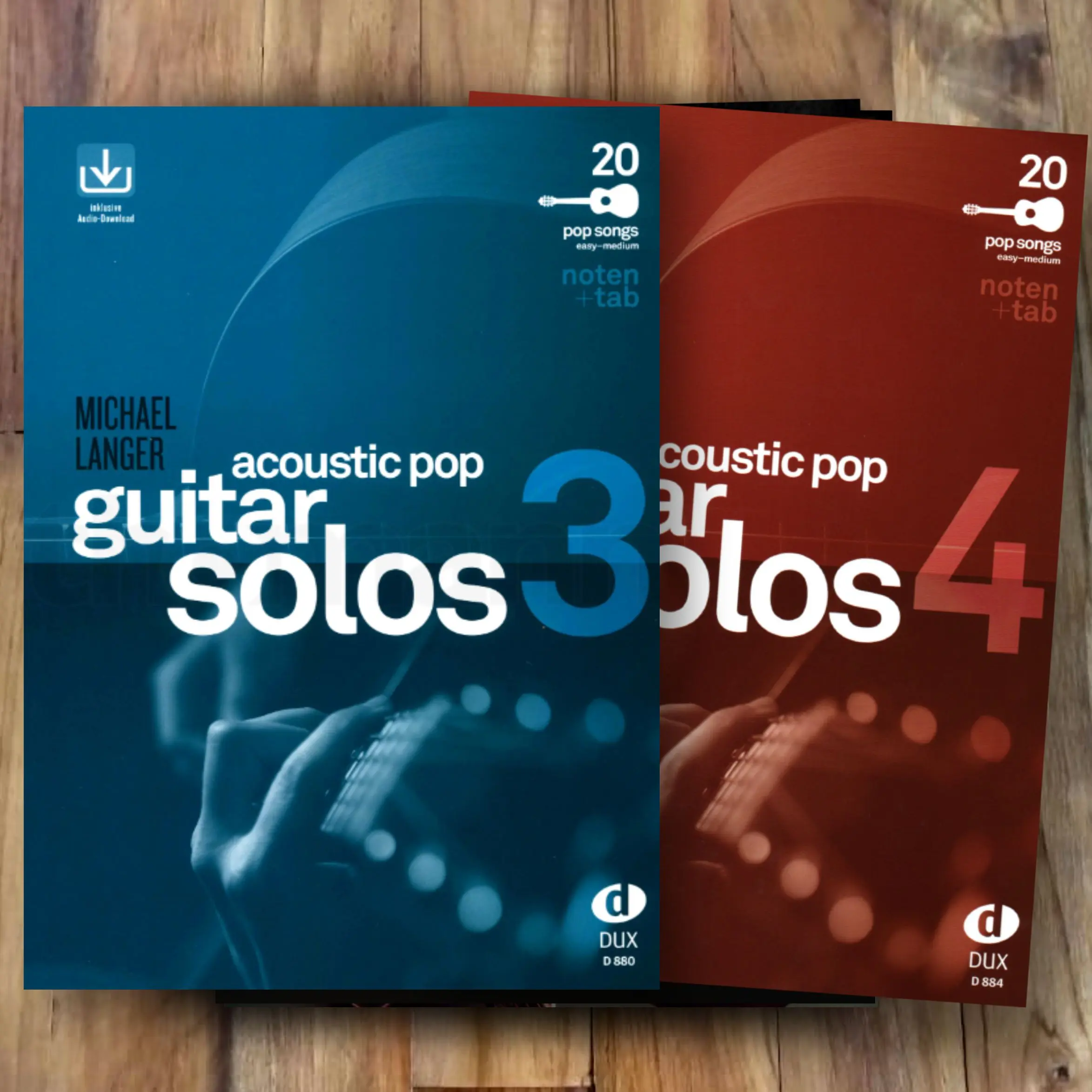 Buku Tablature/Notasi - Acoustic Pop Guitar Solos - Vol 3 & 4