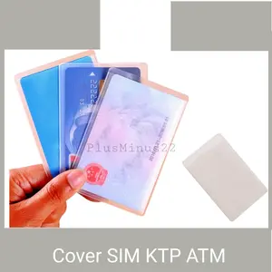 Cover Pelindung Kartu ATM SIM , dll - Card Cover - Plastik Pelindung Kartu ATM SIM