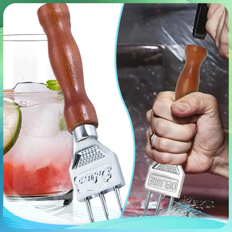 Pemukul Es Batu Stainless Alat Pemecah Es Batu Tusukan Es Batu Trident Ice Pick