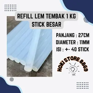 ISI LEM TEMBAK uk BESAR 1KG REFILL LEM STICK BAKAR 27x11cm