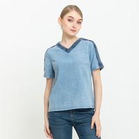 Gambar *Ready Stok* N2 - Atasan Denim 7540 - Biru Tua, L dari Sisters Fashion Group Kota Administrasi Jakarta Utara 1 Tokopedia