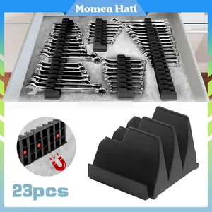 Pengatur Alat / 23 Slots Wrench Organizer Magnetik / Dudukan Display Kunci Pas