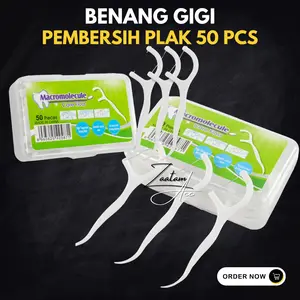 TaffOmicron Dental Floss Benang Gigi Pembersih Plak 50 PCS