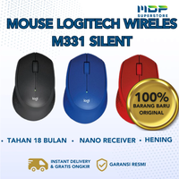 Gambar MOUSE LOGITECH WIRELES M331 SILENT CLICKS (BLACK/RED/BLUE) - BLACK dari mdpsuperstore Kota Palembang 1 Tokopedia