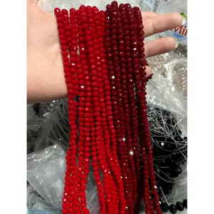 crystal ceko bakpao MERAH / MAROON 4mm 6mm 8mm