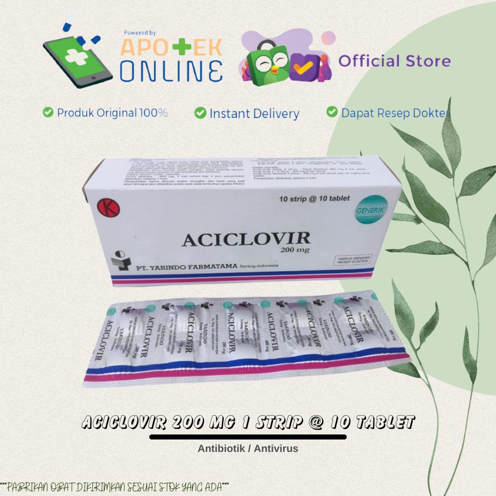 ACYCLOVIR YARINDO 200 MG STRIP 10 TABLET