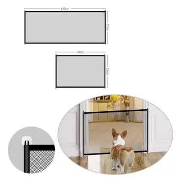 ChongChong - Pintu Jaring Penghalang Pagar Kandang Kucing/Anjing 180cm