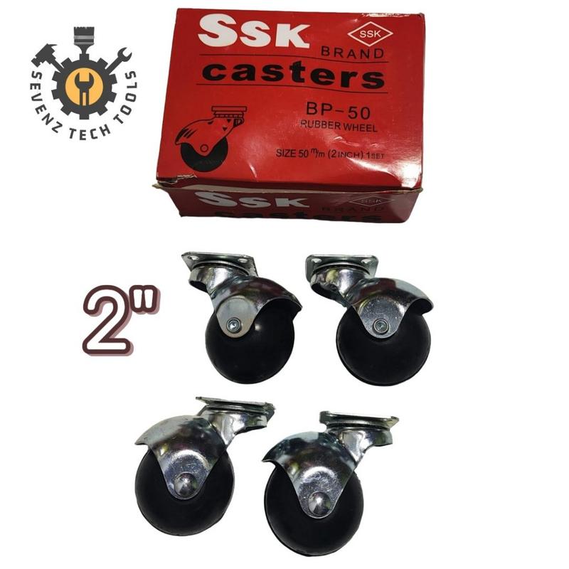 (PER SET/4PCS)SKK RODA TG- 50/BP50 RODA BULAT 2 INCH RUBBER WHEEL/RODA ...