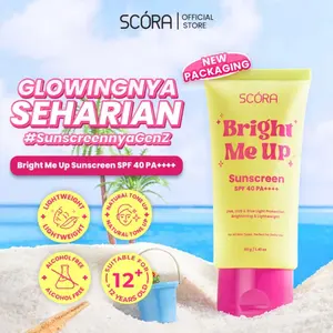 SCORA New Launch Ready Stock Bright Me Up Sunscreen Sunblock 40gr