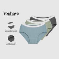 Gambar You’ve 3PCS Celana Dalam Wanita CD Wanita Midi Renda Premium 300040 - Multicolor, M dari YouHave Store Kota Administrasi Jakarta Utara 1 Tokopedia