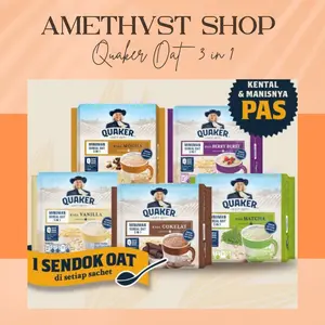 [QUAKER] 3 In 1 Rasa Coklat Chocolate, Vanilla, Berry Burst, Matcha