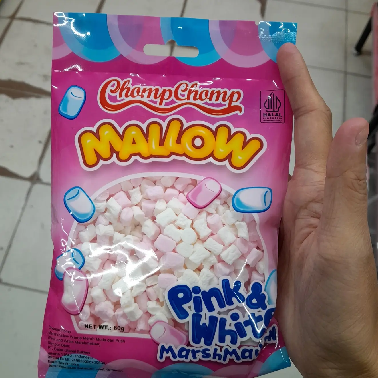 Chomp chomp Mallow Mini marshmallow PINK WHITE 60gr