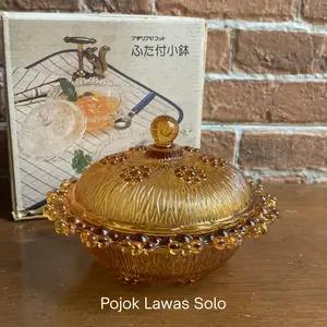 Mangkok permen vintage Ishizuka/Aderia Glass - NOS (Ori)