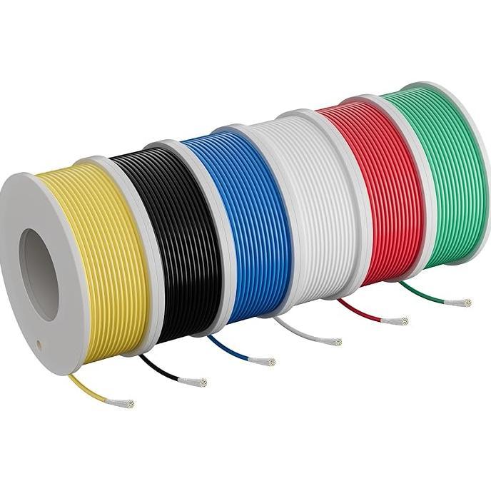 Jual Promo 22 Awg Stranded Core Hook Up Wire Spool 35 Ft Each6 Colors ...