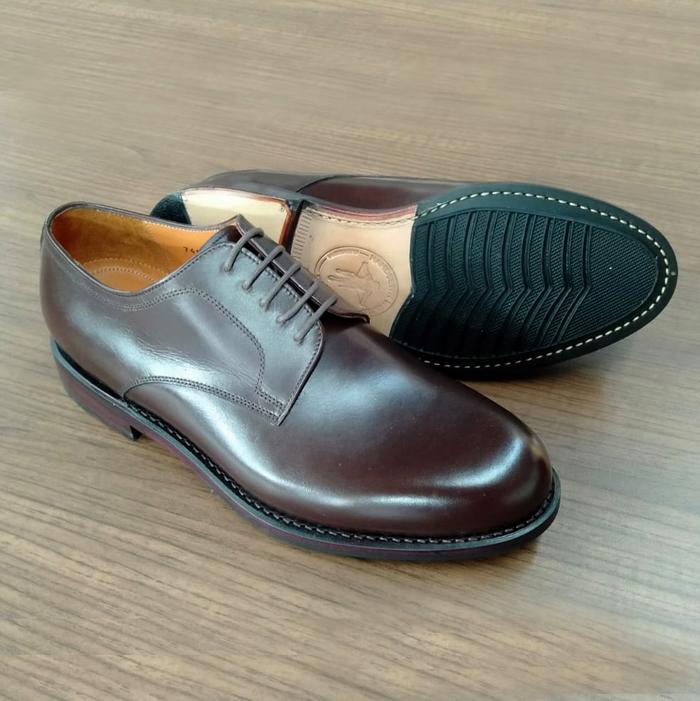 Gambar Fortuna Shoes Sepatu Kulit Pria Derby Plain Toe - Half Rubber 7499 - Dark Brown, 6 dari Fortuna Shoes Indonesia Kota Bandung Tokopedia