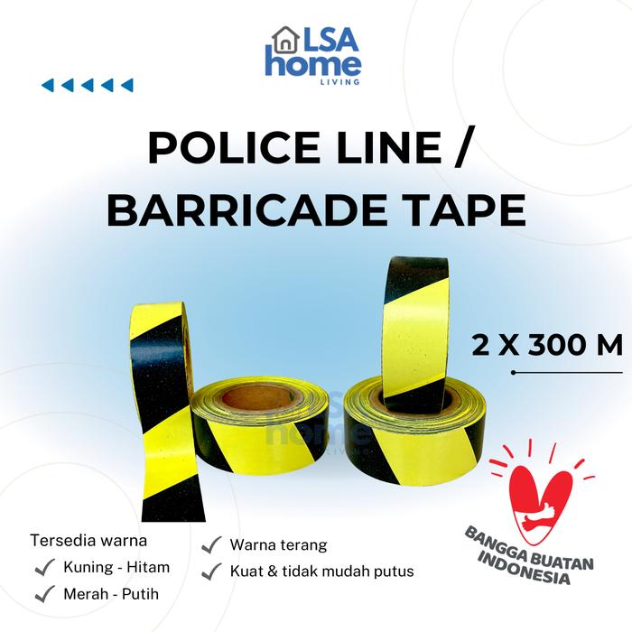 Police Line Rantai Jual Police Line / Safety Line / Barricade / Garis Polisi 2 Inch x 300 ...