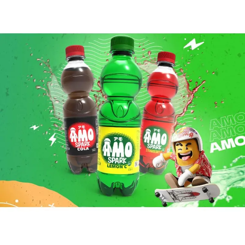 [Bundle Pack Isi 3] AMO Minuman Berkarbonasi Rasa Spark Cola 330ml 3