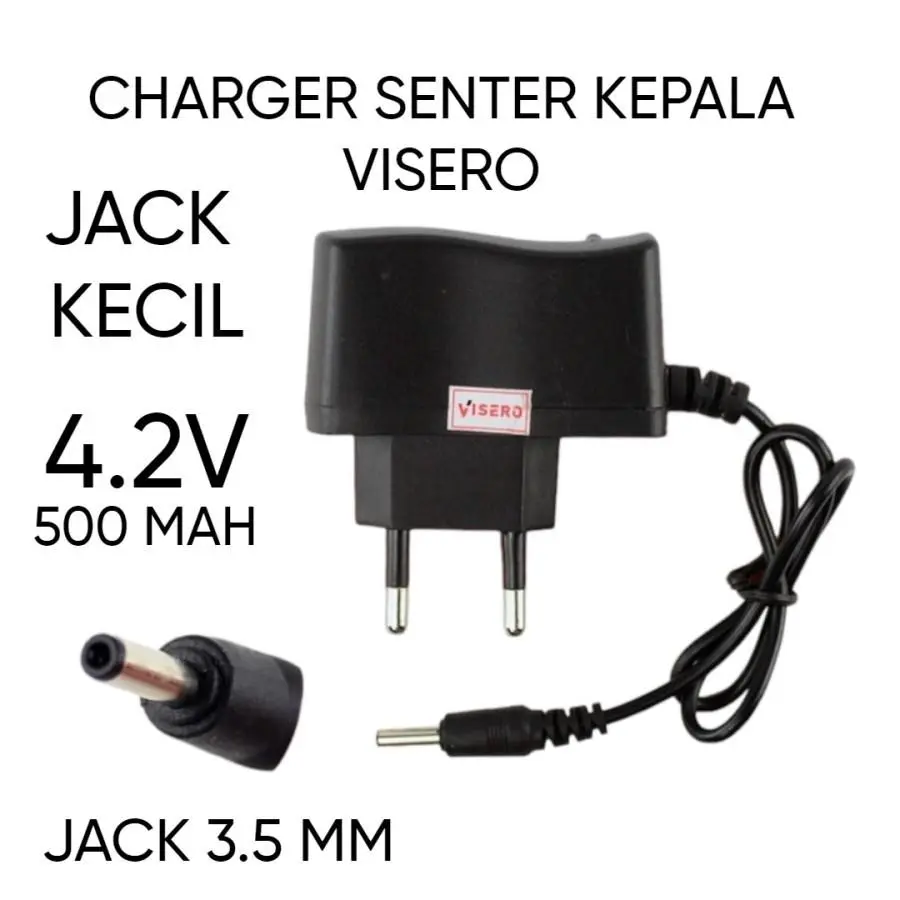 Charger Senter Kepala Universal Visero (Jack Kecil) Colokan