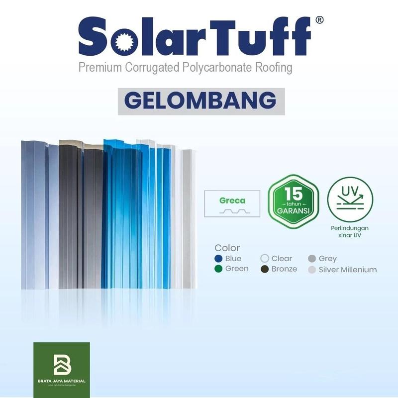 Atap Polycarbonate Solartuff Greca Kotak 6mm Gelombang Solar - Shop ...
