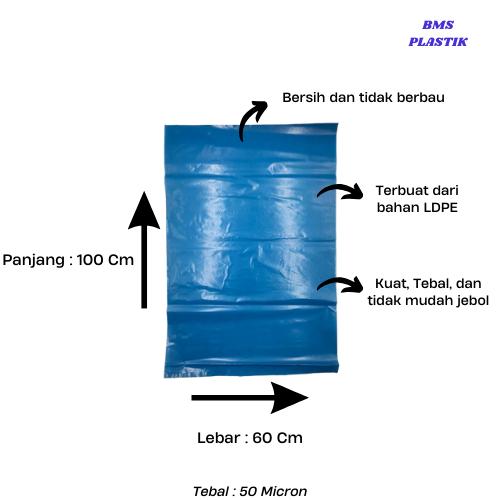 KANTONG PLASTIK SAMPAH LDPE BIRU-Tebal 50 micron 3