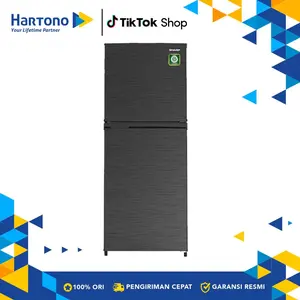 Sharp Kulkas 2 Pintu Kirei Series Dark Silver SJ236MNHS