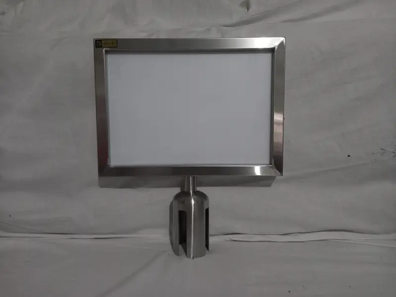 Sign Board FRAME A4 Potrait Signage stainless papan tiang antrian 6