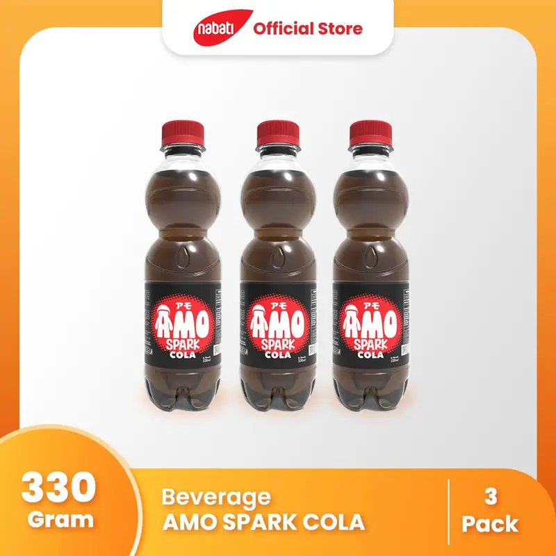[Bundle Pack Isi 3] AMO Minuman Berkarbonasi Rasa Spark Cola 330ml 0