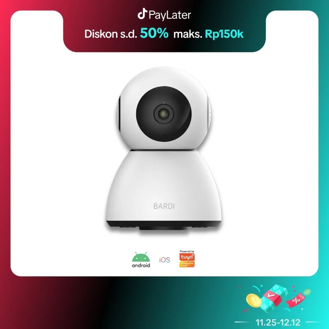 BARDI CCTV Smart IPCam Indoor PTZ -  360 derajat Camera Kamera Wifi Pintar Otomatis