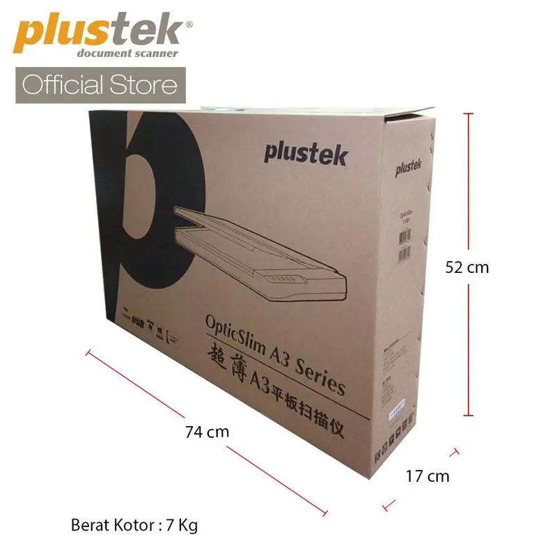 Scanner Plustek OpticSlim 1180 - 8 Detik/lembar (A3) 7