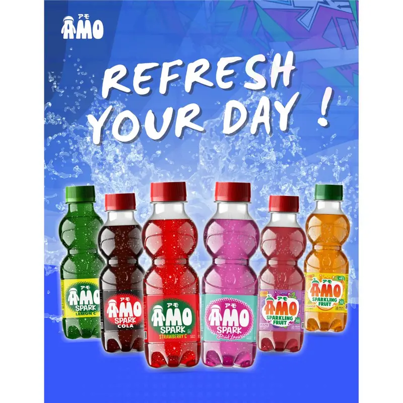 [Bundle Pack Isi 3] AMO Minuman Berkarbonasi Rasa Spark Cola 330ml 2