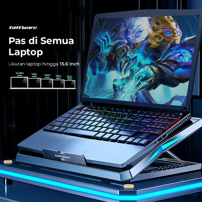 Gaming Cooling Pad Laptop 6 Fan Q3 Black 3